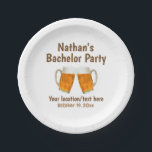 Bachelor Party Beer Cheers Wedding Papieren Bordje<br><div class="desc">Deze bier juicht bruiloft papieren borden zal een perfecte aanvulling zijn op uw vrijgezellenfeest! Proost op de bruidegom!</div>