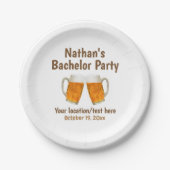 Bachelor Party Beer Cheers Wedding Papieren Bordje (Voorkant)