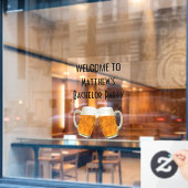 Bachelor Party Beer Cheers Welcome Sign Raamsticker (Cafe Raam)