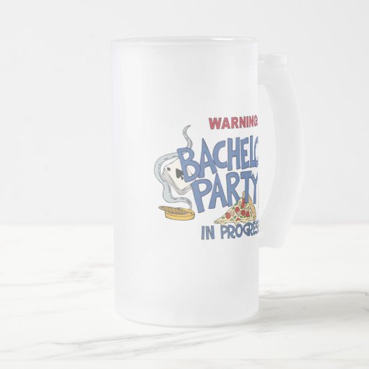 Bachelor party beer mok (Voorkant rechts)