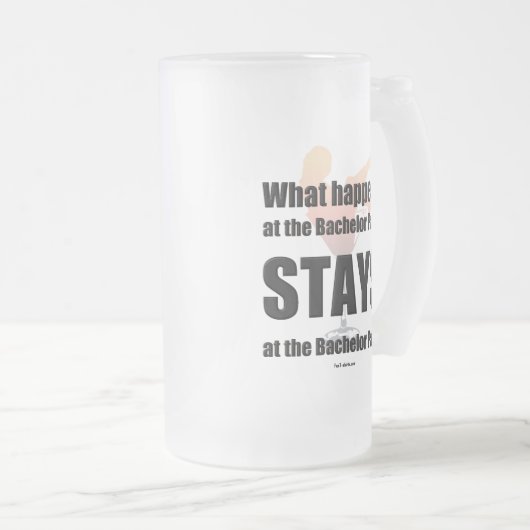 Bachelor party beer mok (Voorkant rechts)