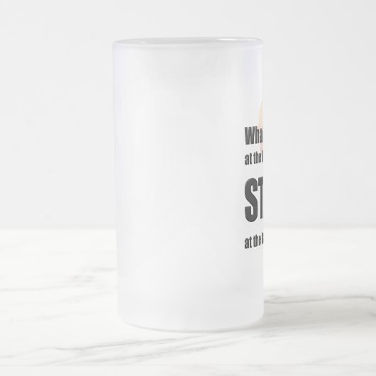 Bachelor party beer mok (Center)