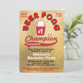 Bachelor Party Beer Pong Kaart (Staand voorkant)