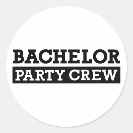 Bachelor Party-bemanning Ronde Sticker (Voorkant)