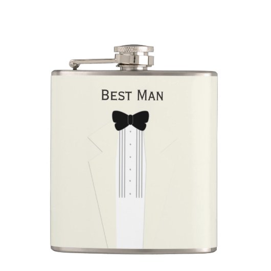 Bachelor Party Best Man Tuxedo Wedding Flask Heupfles (Voorkant)