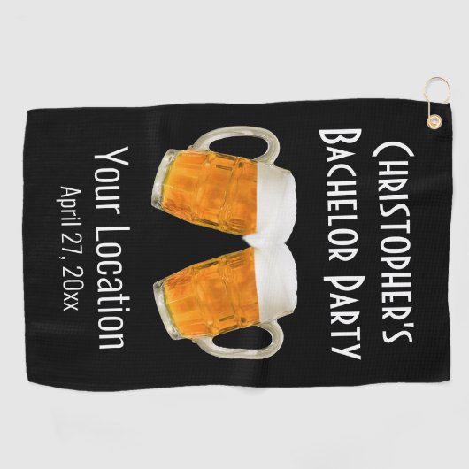 Bachelor Party Bier Proost Bruiloft Golf Handdoek (Horizontaal)