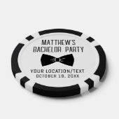 Bachelor Party Black Bow Stropdas Bruiloft Poker Chips (Enkel)