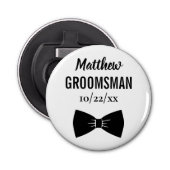Bachelor Party Black Bow Stropdas Button Flesopener (Voorkant)
