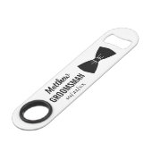 Bachelor Party Black Bow Stropdas Speed Flessenopener (Achterkant Gekanteld)