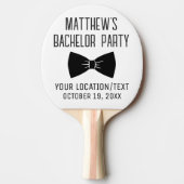 Bachelor Party Black Bow Stropdas Weddenschap Tafeltennisbatje (Voorkant)