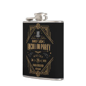 Bachelor Party | Black & Gold Art Deco Speakeasy Heupfles (Links)