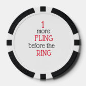 Bachelor Party Black Poker Chip (Voorkant)
