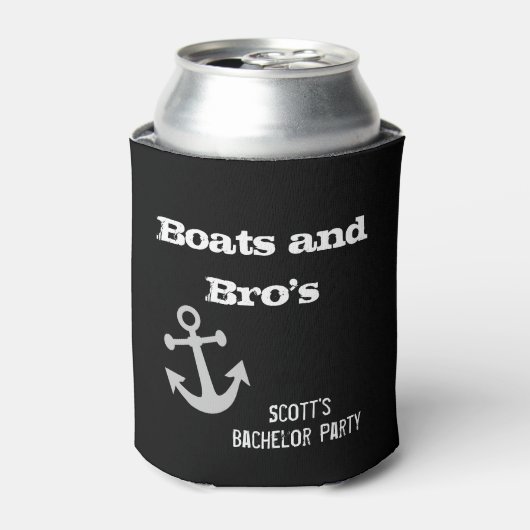 Bachelor Party Boten en Bro's Boot Lake Blikjeskoeler (Blikje Voorkant)