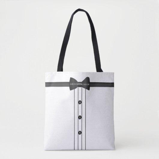 Bachelor Party Bow Stropdas Groomsoman Wedding Tote Bag (Voorkant)