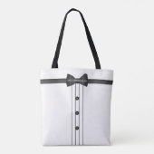 Bachelor Party Bow Stropdas Groomsoman Wedding Tote Bag (Achterkant)