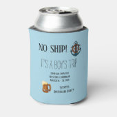 Bachelor Party Boy's Trip Cruise op schip Blikjeskoeler (Blikje Achterkant)