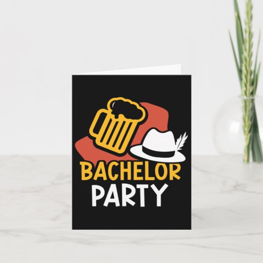 Bachelor Party Bride Groom Team Kaart (Voorkant)