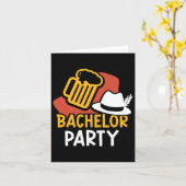Bachelor Party Bride Groom Team Kaart (Gele Bloem)