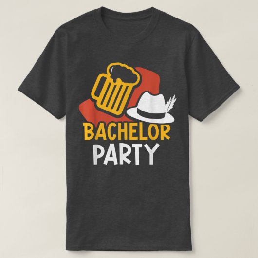 Bachelor Party Bride Groom Team T-shirt (Design voorkant)
