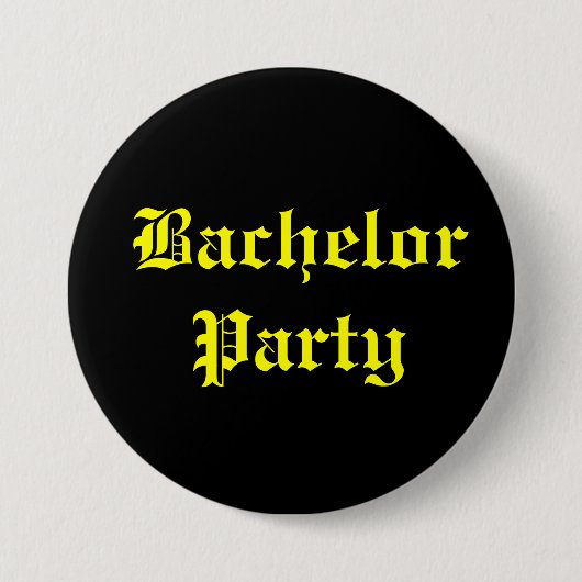Bachelor Party Button (Voorkant)