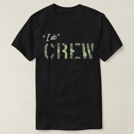 Bachelor Party Camouflage I do Creching Groom T-shirt (Design voorkant)