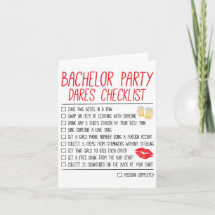Bachelor Party Checklist Grappige Bruiloftsbruideg Kaart