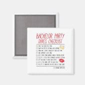 Bachelor Party Checklist Grappige Bruiloftsbruideg Magneet (Voorkant / Achterkant)