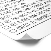 Bachelor Party Checklist Grappige Bruiloftsbruideg Poster (Hoek)