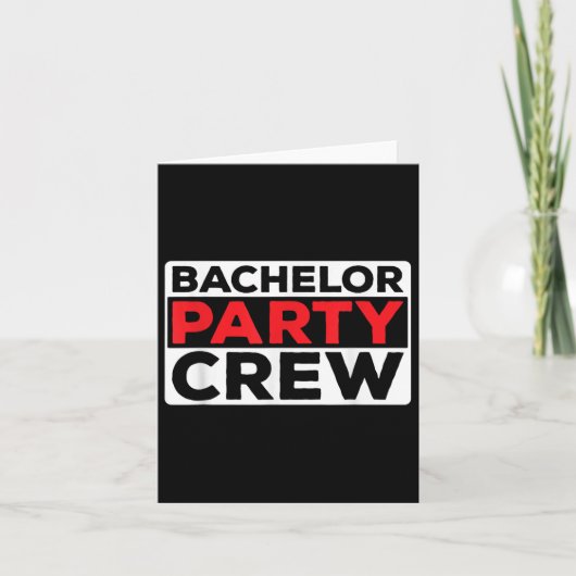 Bachelor Party Crew Bride Groom Team Kaart (Voorkant)