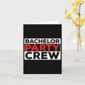 Bachelor Party Crew Bride Groom Team Kaart (Gele Bloem)