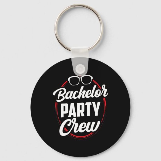 Bachelor Party Crew Team Bruid Bruidegom 1 Sleutelhanger (Voorkant)