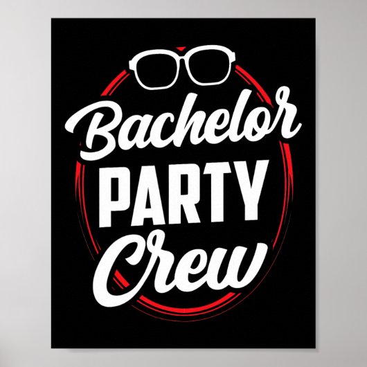 Bachelor Party Crew Team Bruid Groom 1 Poster (Voorkant)
