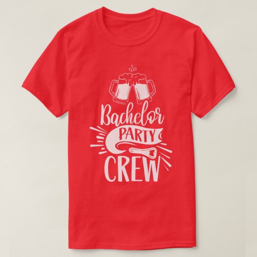 Bachelor Party Crew Team Groom Bride T-shirt (Design voorkant)