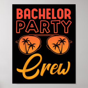 Bachelor Party Crew Wedding Party Beste Vrienden B Poster