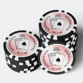 Bachelor Party Custom Memento Blush Touch Poker Chips (Opstapeling)
