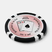 Bachelor Party Custom Memento Blush Touch Poker Chips (Enkel)