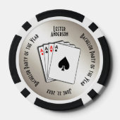 Bachelor Party Custom Memento Golden Touch Poker Chips (Achterkant)