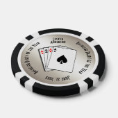Bachelor Party Custom Memento Golden Touch Poker Chips (Enkel)