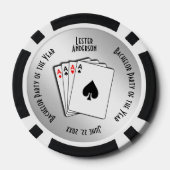 Bachelor Party Custom Memento Poker Chips (Achterkant)