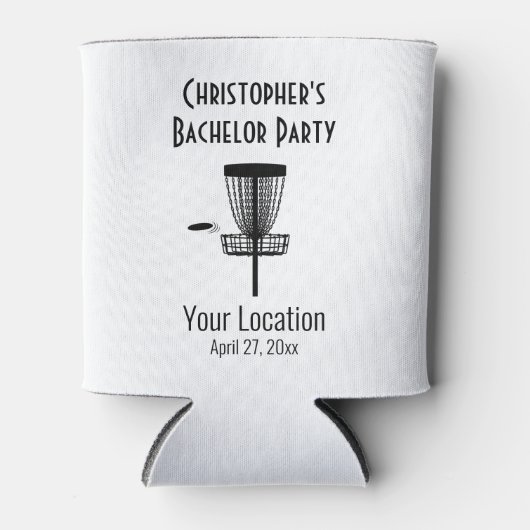 Bachelor Party Disc Golf Wedding Favoriet Blikjeskoeler (Voorkant)