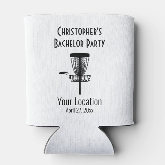 Bachelor Party Disc Golf Wedding Favoriet Blikjeskoeler (Achterkant)