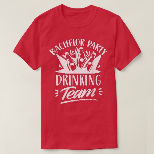 Bachelor Party Drankteam Bruid Bruidegom  T-shirt (Design voorkant)