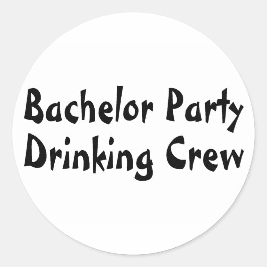 Bachelor Party Drink bemanning Ronde Sticker (Voorkant)