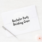 Bachelor Party Drink bemanning Ronde Sticker (Envelop)