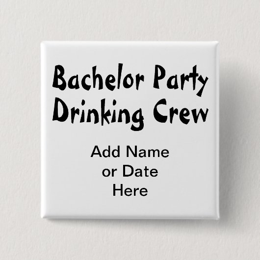 Bachelor Party Drink bemanning Vierkante Button 5,1 Cm (Voorkant)
