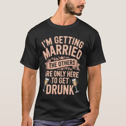 Bachelor Party Drink Team Groom Design T-shirt (Voorkant)