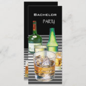 Bachelor Party Drinken Fles 2 Kaart (Voorkant / Achterkant)