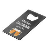 Bachelor Party Favor Beer Cheers Creditkaart Flessenopener (Voorkant Gekanteld)