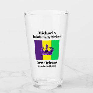 Bachelor Party Favor New Orleans Trip Beer Pint Glas