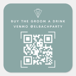 Bachelor Party Fonds Koop De Bruidegom Eén Voor Vierkante Sticker